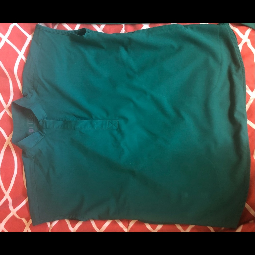 Figs Scrub Rafaela in XS - Hunter Green